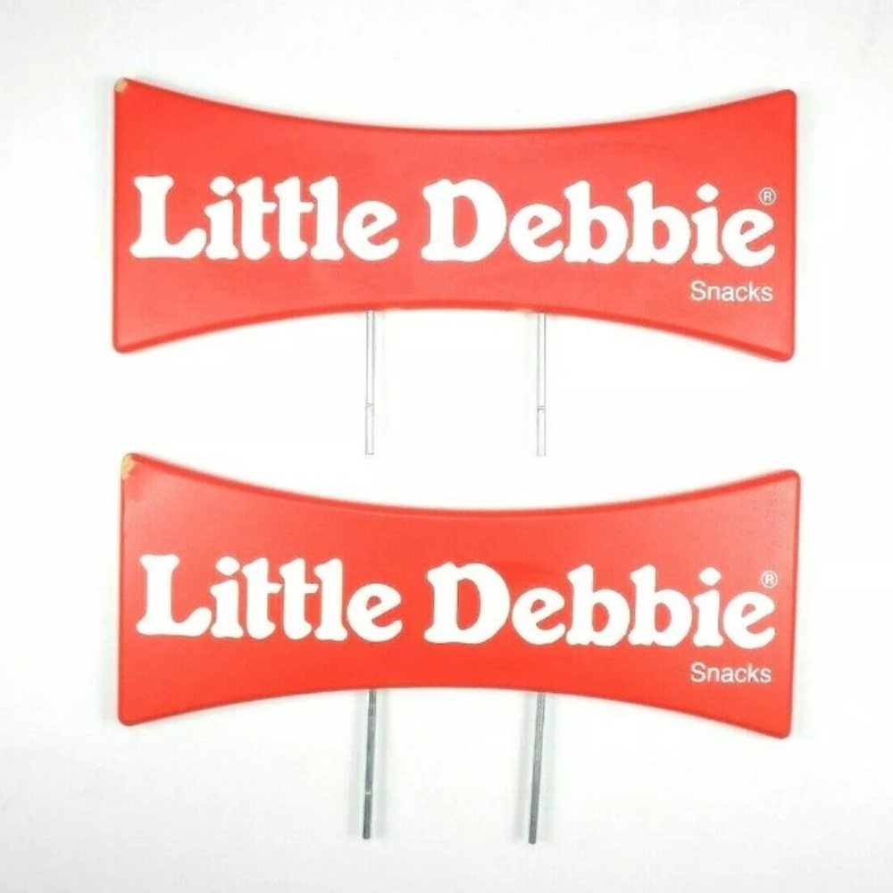Vintage Little Debbie Double Sided Wooden Sign
